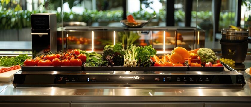 Futuristic Robotic Assistant Revolutionizing the High-Tech Kitchen Experience