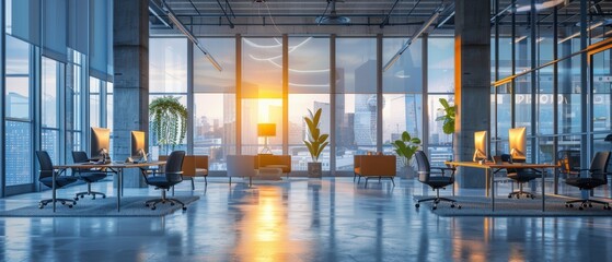 Futuristic Smart Office Equipped with Advanced Communication Tools