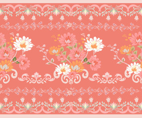 damask floral vintage pattern, old-fashioned, floral garland, flourish - culture, curtain, horizontal, purple, scroll, swirl, vertical, victorian, art deco, renaissance, rococo, beauty, embroidery