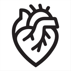 Fototapeta premium liver vector silhouette on a white background