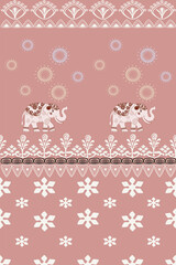 traditional Thai fabric patterns clothing, Thai ethnic sarongs Cross-stitch style in the Pixel Seamless Vector format, using geometric shapes arranged in various shapes such as flowers