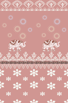 traditional Thai fabric patterns clothing, Thai ethnic sarongs Cross-stitch style in the Pixel Seamless Vector format, using geometric shapes arranged in various shapes such as flowers
