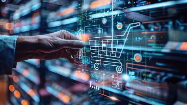 Digital Market: The digital space where goods and services are bought and sold online, featuring e-commerce sites, digital ads, and online consumer activity.
