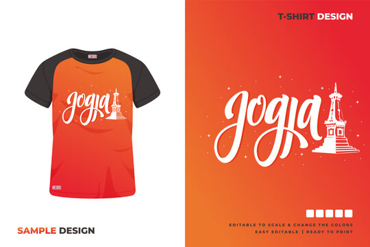 jogja lettering t shirt design