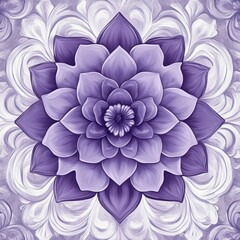 Obraz premium A purple flower with a white background. The flower is very large and has a lot of detail
