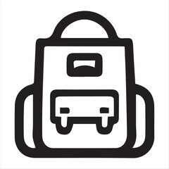 Shopping bag icon. Outline bag symbol. Shopping illustration. Package icon in line. Shop bag in outline. Stock vector illustration.