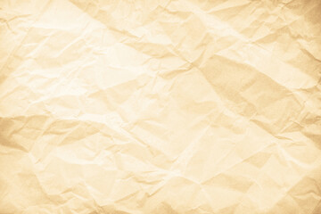 Crumpled brown paper texture background for design with copy space for text or image.
