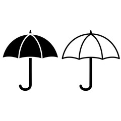 Umbrella Icon Vector Illustration Logo Template isolated on white