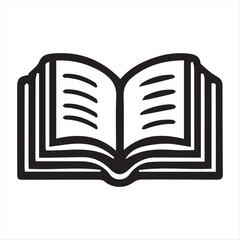 Book icon set education study reading learning language skill sign symbol line pictogram vector illustration silhouette victor style with white background