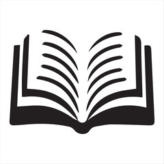 Book icon set education study reading learning language skill sign symbol line pictogram vector illustration silhouette victor style with white background