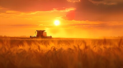 Fototapeta premium Golden Harvest Sunset