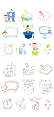 set of hand drawn icons for your school design