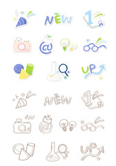 set of hand drawn icons for your school design