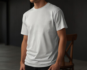 Minimalist T-Shirt Mockup Backgrounds for AI Design | Versatile Blank T-Shirt Backgrounds for Mockup Creations | Sleek T-Shirt Mockup AI Backgrounds for Designers | Creative Blank Canvas: T-Shirt Mock