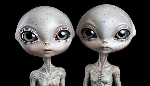 Intriguing portrait of extraterrestrial humanoids  a glimpse into alien life forms