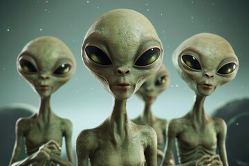 Stunning portrait of extraterrestrial humanoids  a glimpse into alien life forms