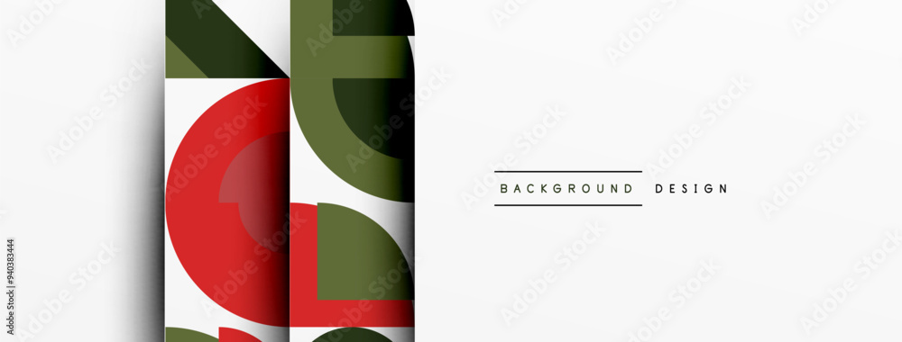 Poster Modern geometrical abstract background - circles. Business or technology presentation design