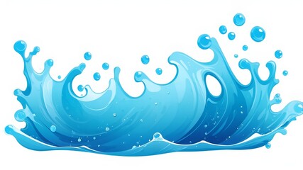 water splash isolated on white background