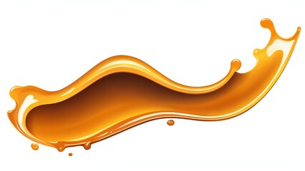 melted chocolate dripping on white background