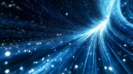 Macro Shot of Connectors A macro shot focusing on the ends of fiber optic cables, with light glowing from the connectors. The detailed texture of the cables and the soft glow create a sense of cutting