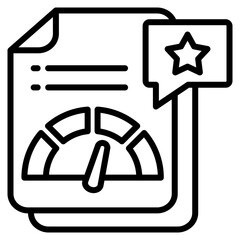 Performance Review Icon For Design Elements