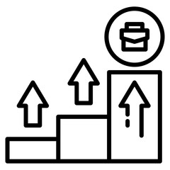 Career Growth Icon For Design Elements