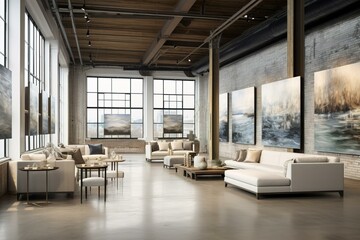 Modern Loft Living Room with Industrial Chic Decor