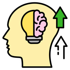 Skill Upgradation Icon For Design Elements