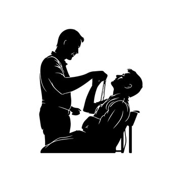 recommend clip art: vector silhouette of a Chiropractor Chiropractic