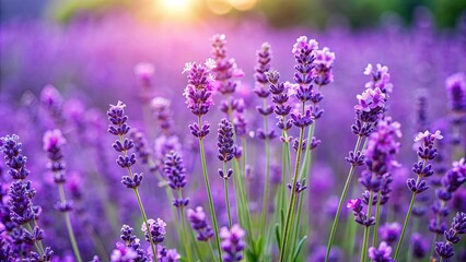 Beautiful purple lavender flowers blooming in a summer garden in Japan, lavender, flowers, garden, summer, Japan, purple