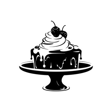 recommend clip art: vector silhouette of a Dessert
