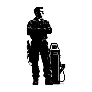 recommend clip art: silhouette of a Diesel Mechanic