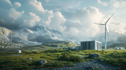 Wind Turbines in the Mountains