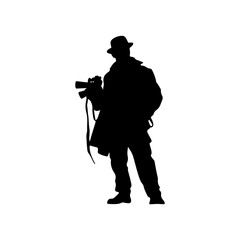 vector silhouette of a Filmmaker