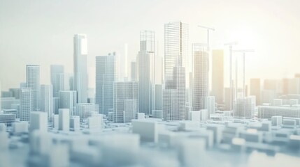 Urban landscape with digital construction models