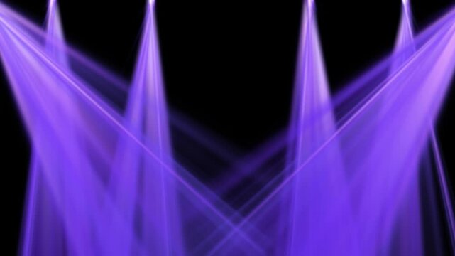 5 purple stage spotlight overlays on transparent backgrounds in seamless loops.
