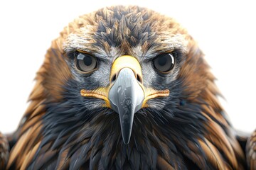 Close-up Portrait of a Majestic Golden Eagle