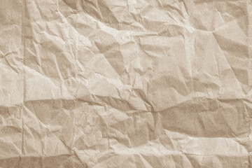 Crumpled brown paper texture. Abstract background and texture for design.