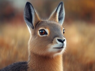 Fototapeta premium Patagonian Mara, Dolichotis Patagonum in Wild, Close Up Wildlife