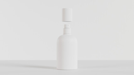 30ml glass bottle perfume with silver cap white background premium photo 3d render