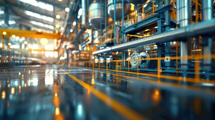 Fototapeta premium Industrial Factory Interior