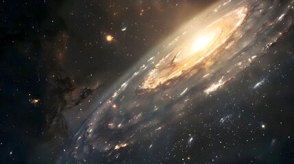 Spiral Galaxy in Deep Space