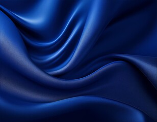 Fototapeta premium Elegant Navy Blue Satin: Shimmering Drapery and Gradient Lines