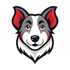 vector dog head logo
