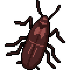 Obraz premium pixel art of disgusting dirty cockroach