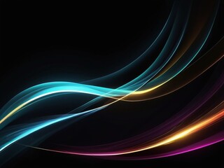 Naklejka premium Abstract color speed light curveblack technology background