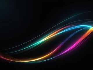 Naklejka premium Abstract color speed light curveblack technology background