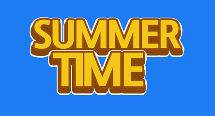 Hello summer time heading design for banner or poster. Summer event concept. Vector illustration.