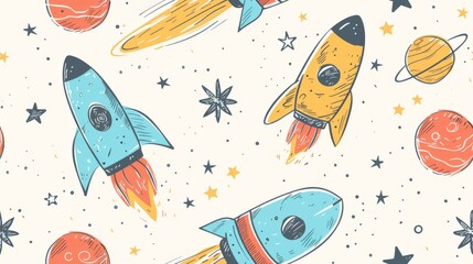 Space theme pattern.