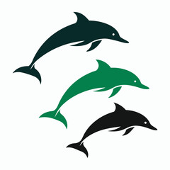 dolphin silhouette vector